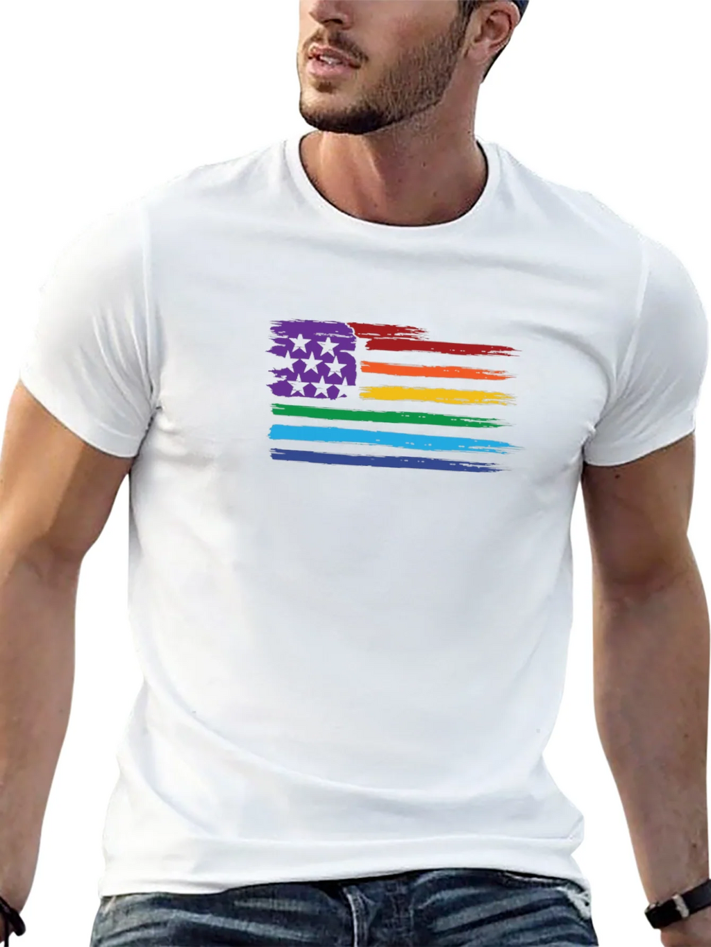LGBT Pride Flag T-Shirt - Unisex Black Tee product image 12