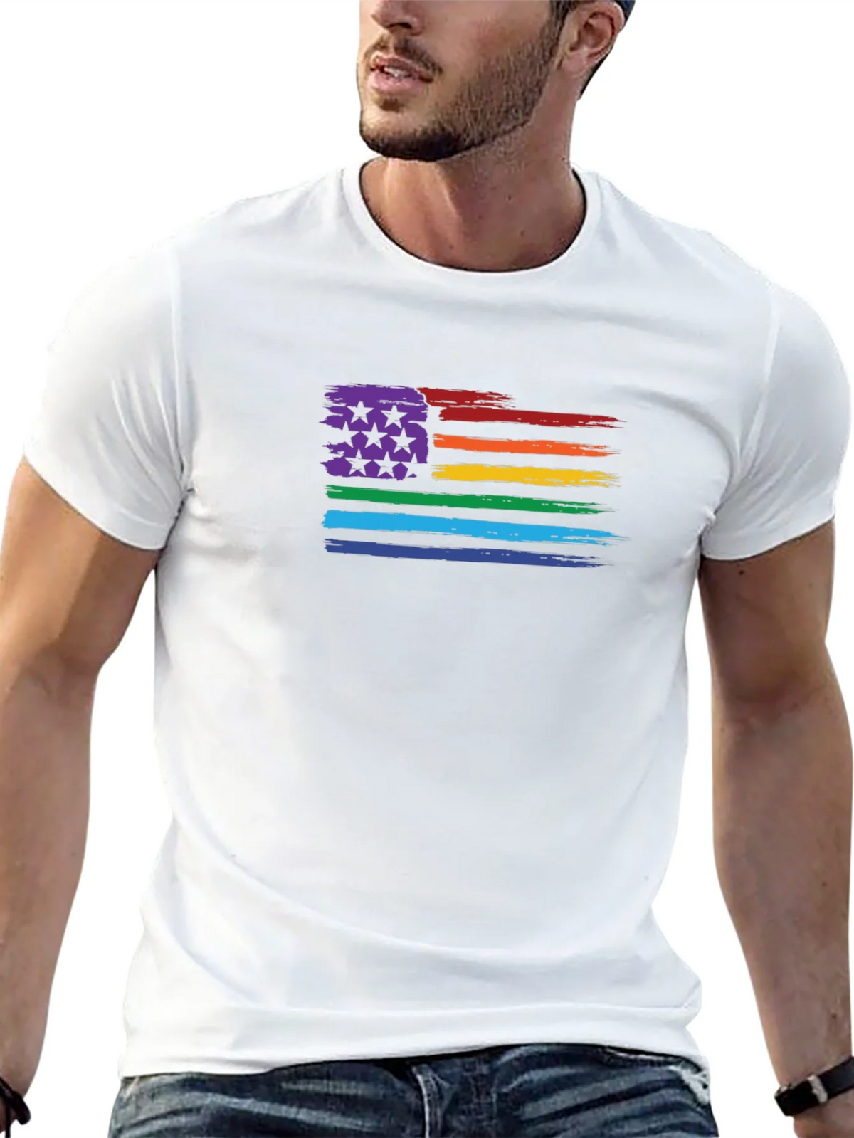 LGBT Pride Flag T-Shirt - Unisex Black Tee product image 12