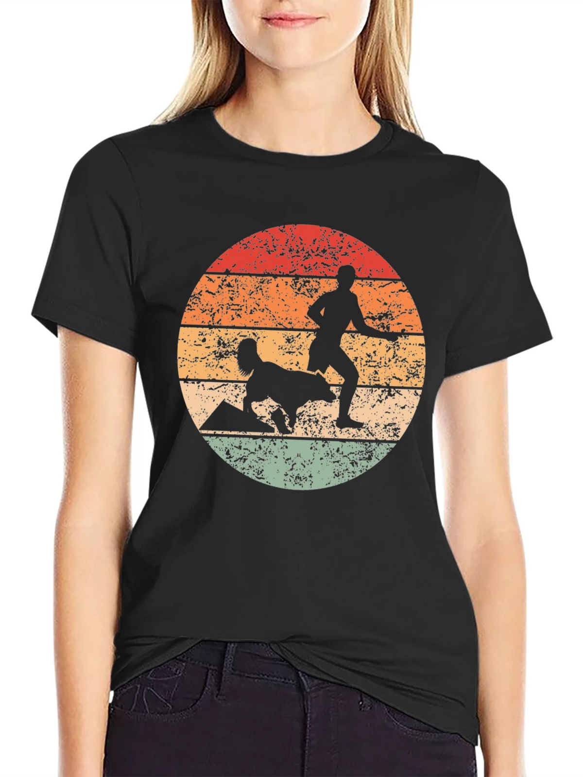 Retro Dog Agility Silhouette T-Shirt product image 2