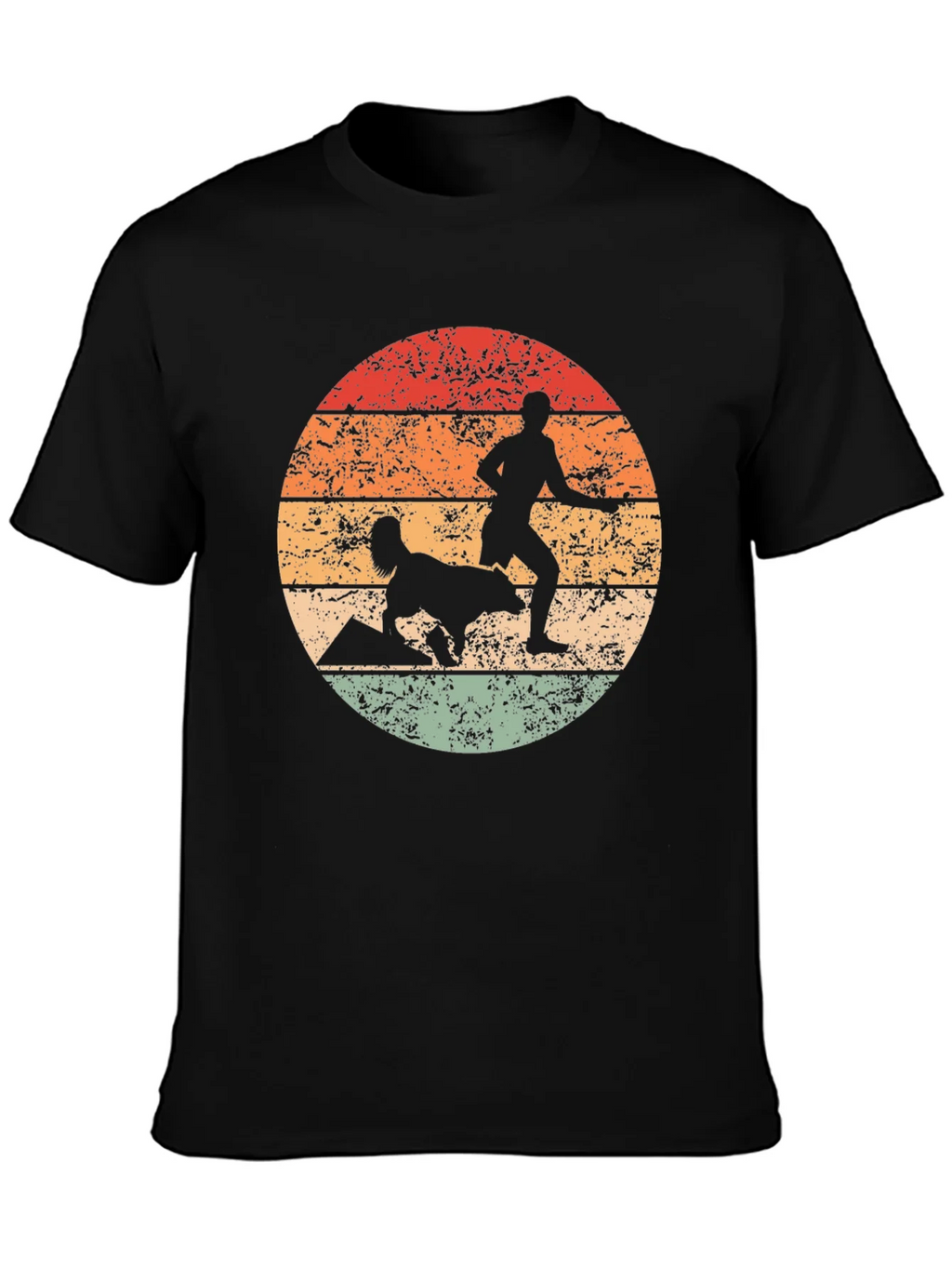 Retro Dog Agility Silhouette T-Shirt product image 3