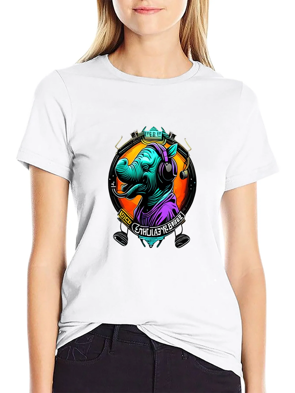 Rhinoceros DJ Graphic Tee - Cool Animal Lover Shirt product image 8
