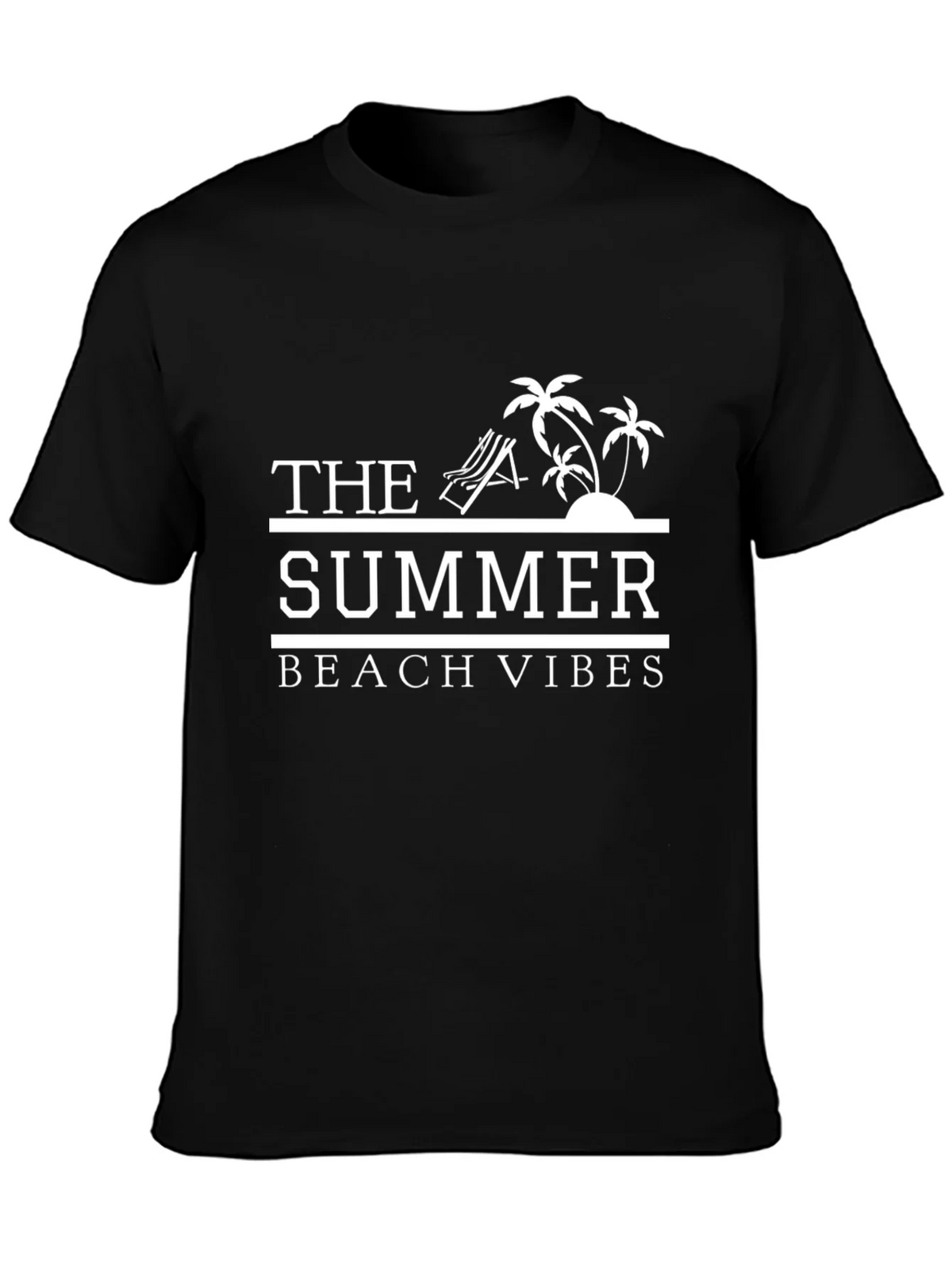 Summer Beach Vibes Graphic Tee - Black product image 1
