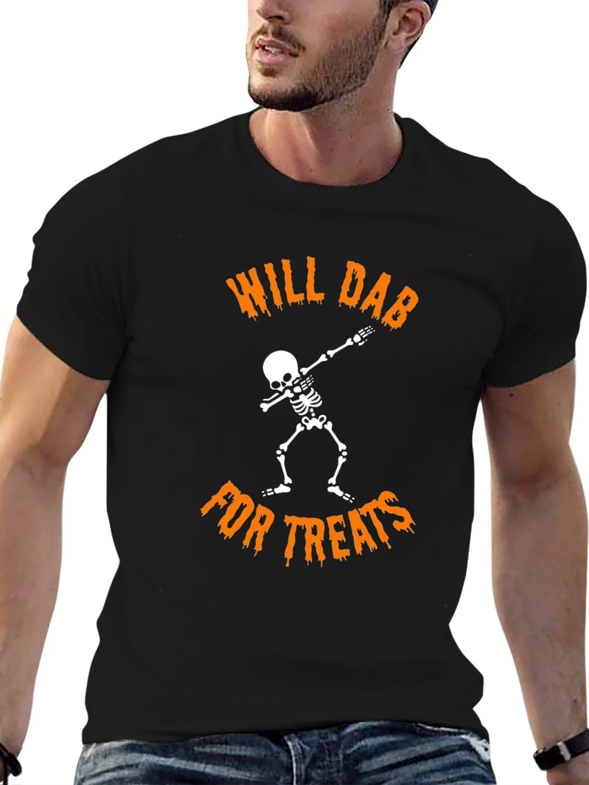 Will Dab For Treats T-Shirt Halloween Skeleton product image 3