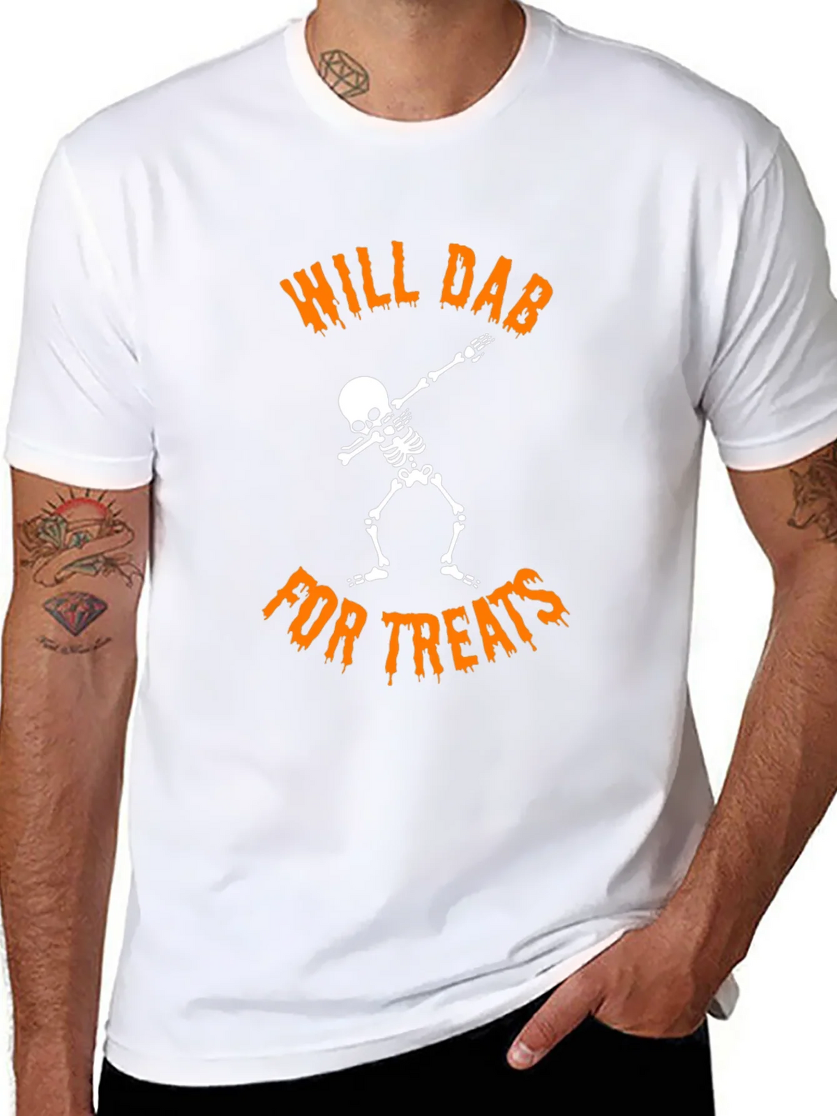 Will Dab For Treats T-Shirt Halloween Skeleton product image 4
