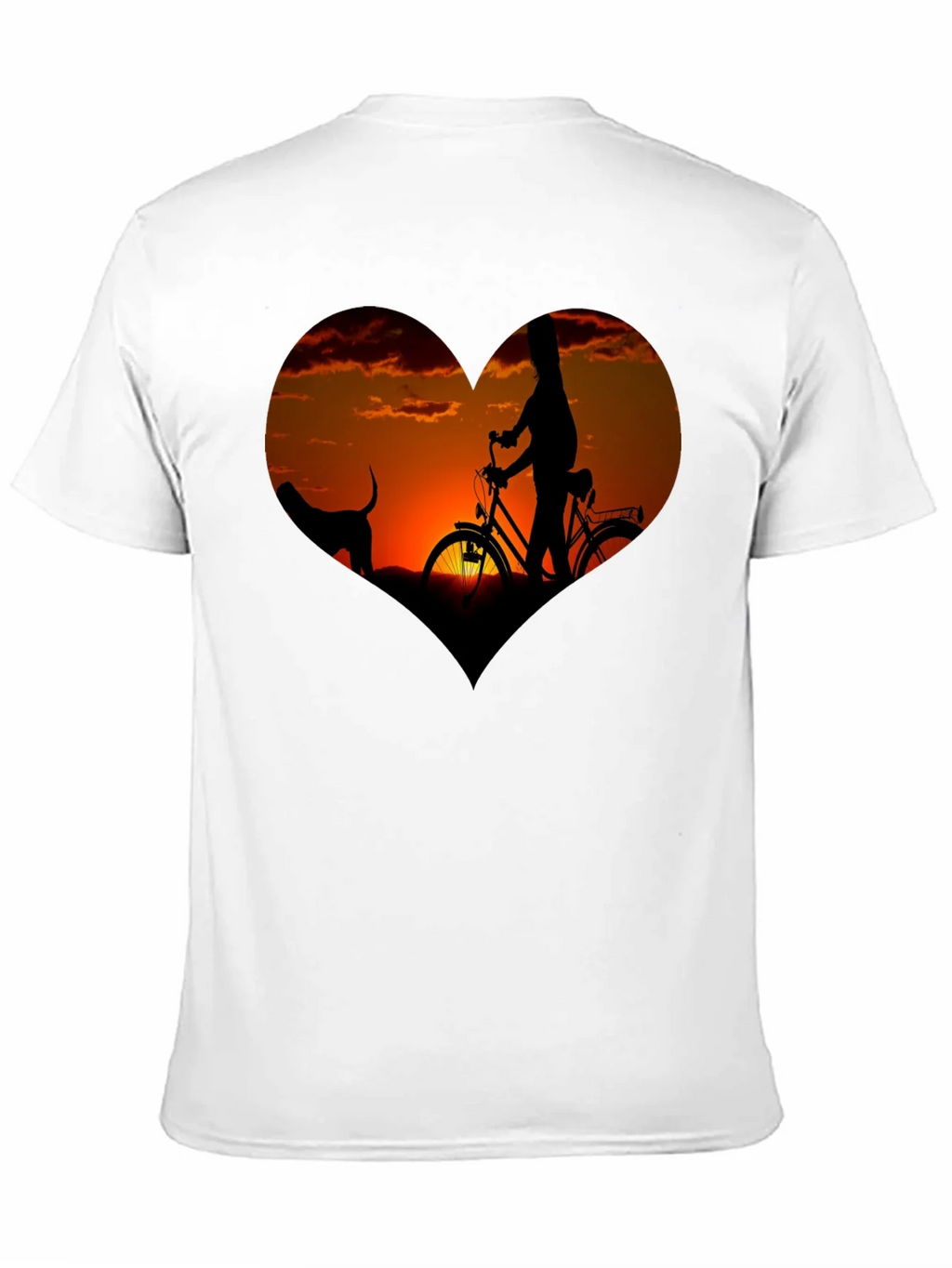 Sunset Heart Graphic T-Shirt - Biking & Dog product image 10
