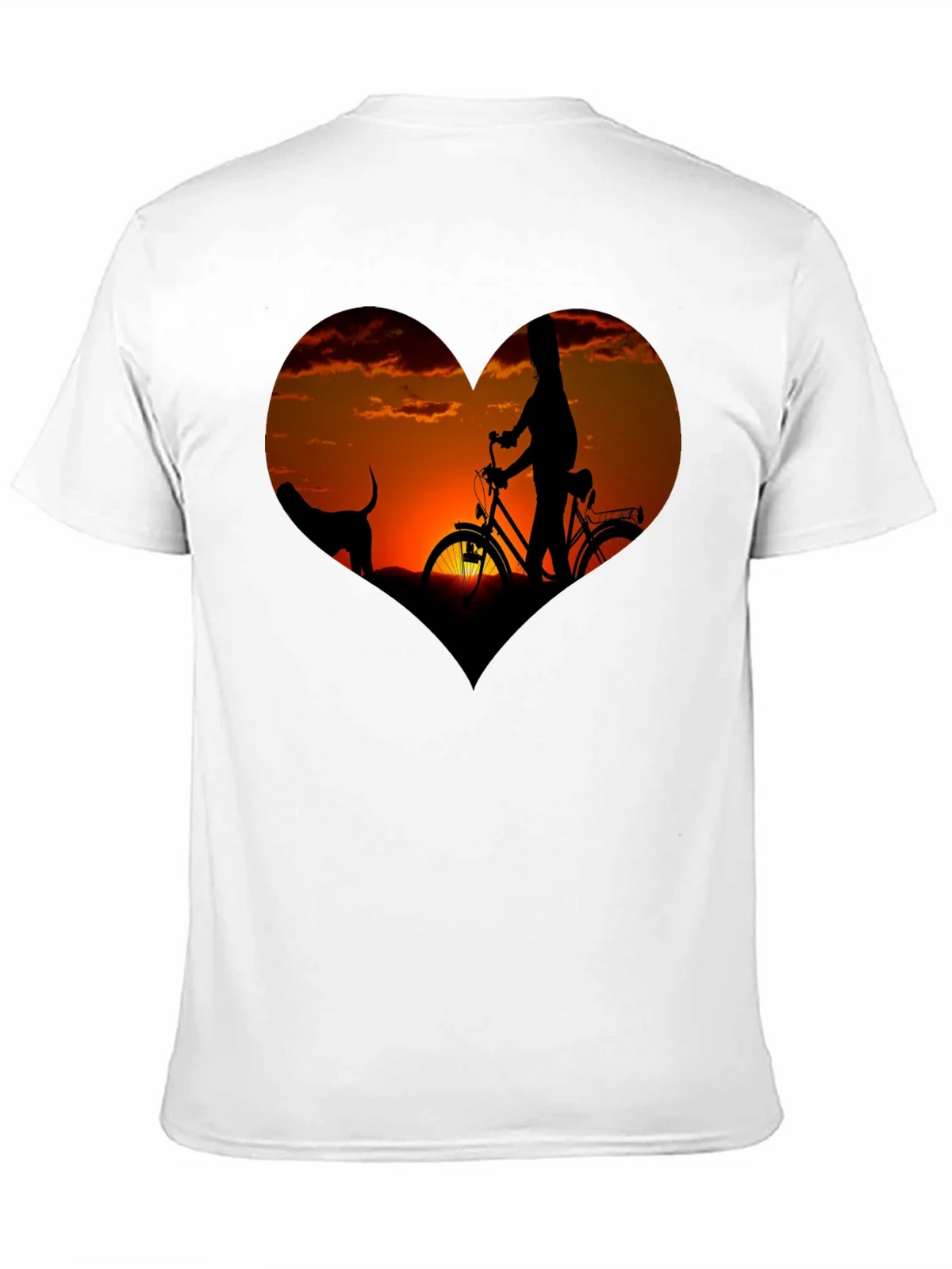Sunset Heart Graphic T-Shirt - Biking & Dog product image 10