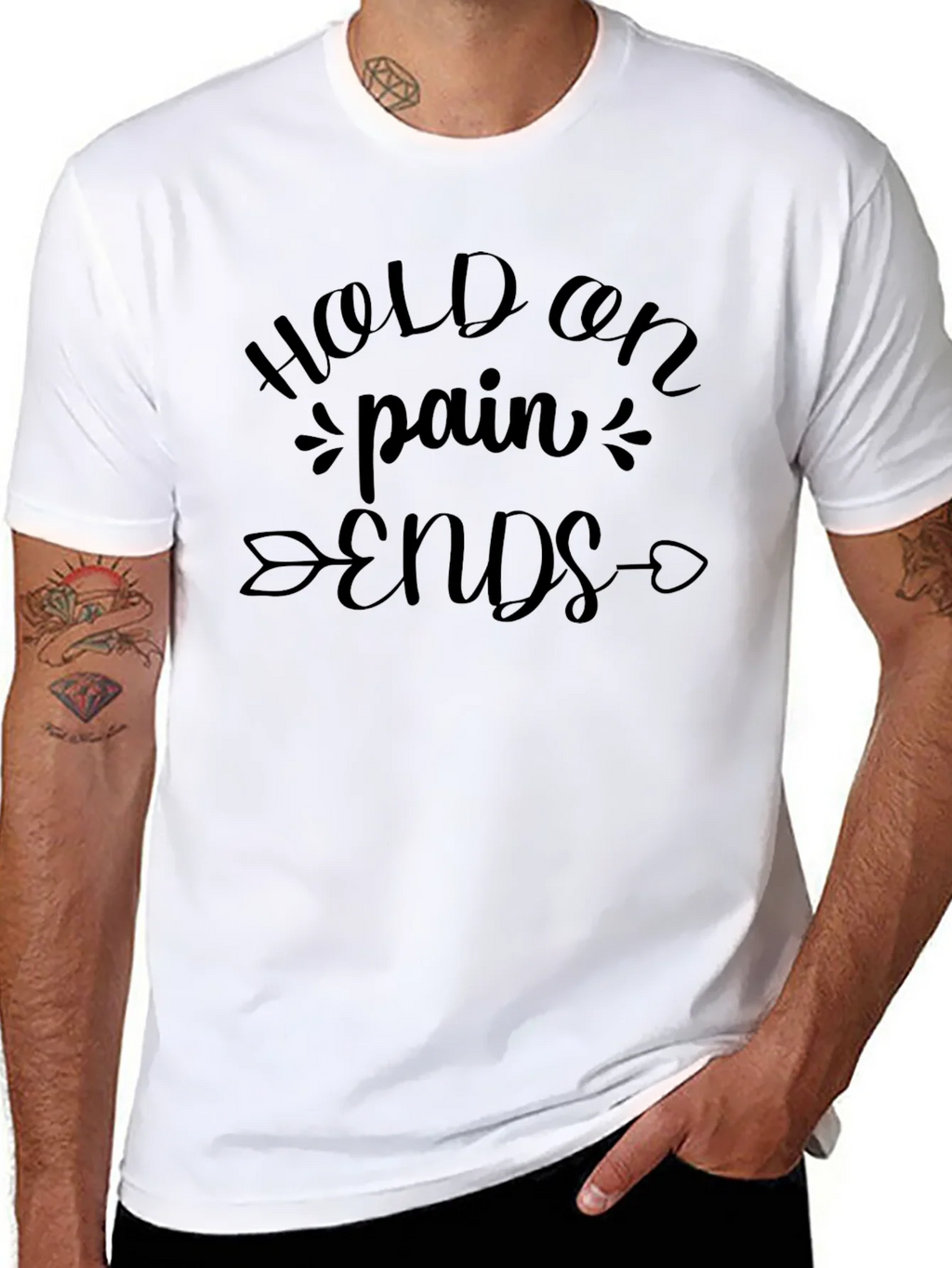 Hold On Pain Ends Graphic Tee product image 7
