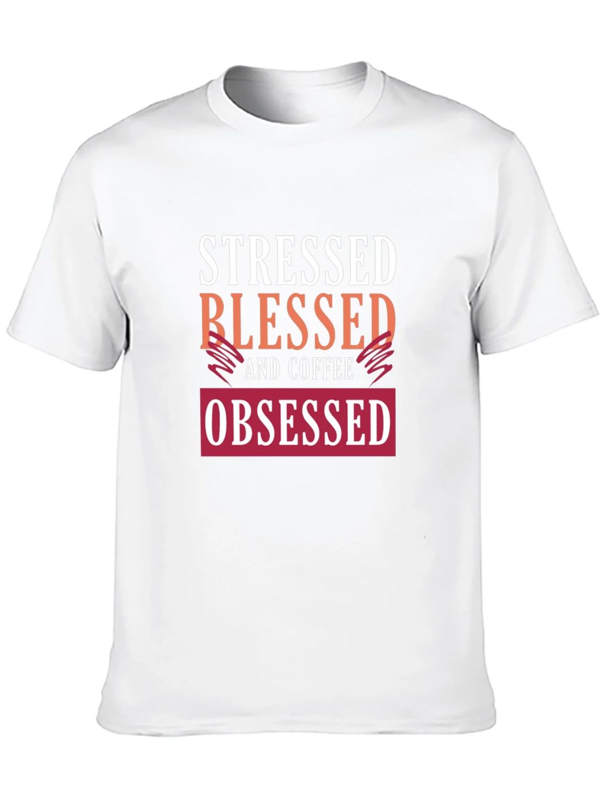 Stressed Blessed Coffee Obsessed Graphic Tee product image 9