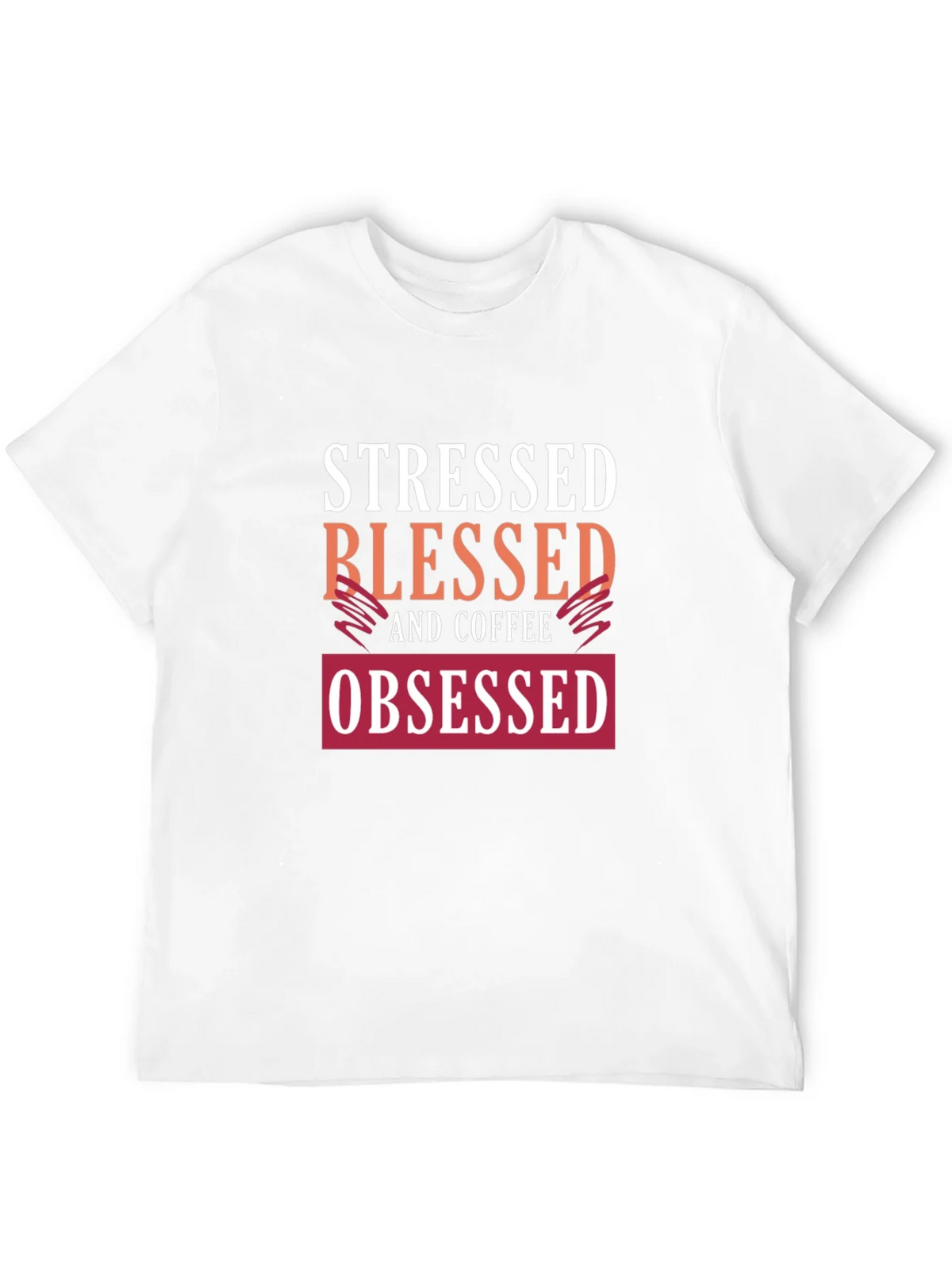 Stressed Blessed Coffee Obsessed Graphic Tee product image 11