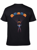 Parachute Design Black T-Shirt product image 1