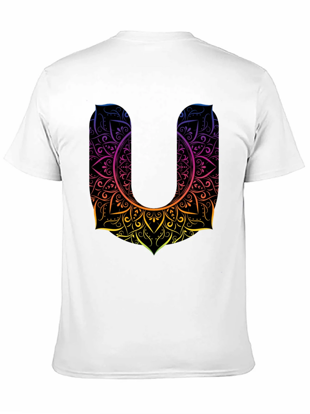 Mandala U Black Tee - Unique Design Casual Style product image 10