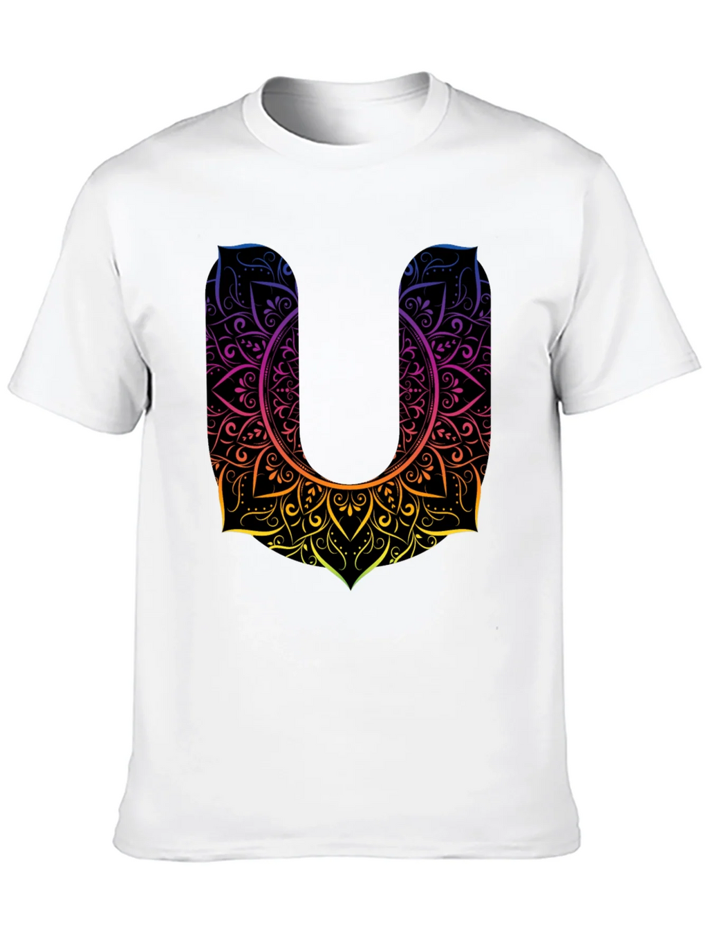 Mandala U Black Tee - Unique Design Casual Style product image 9