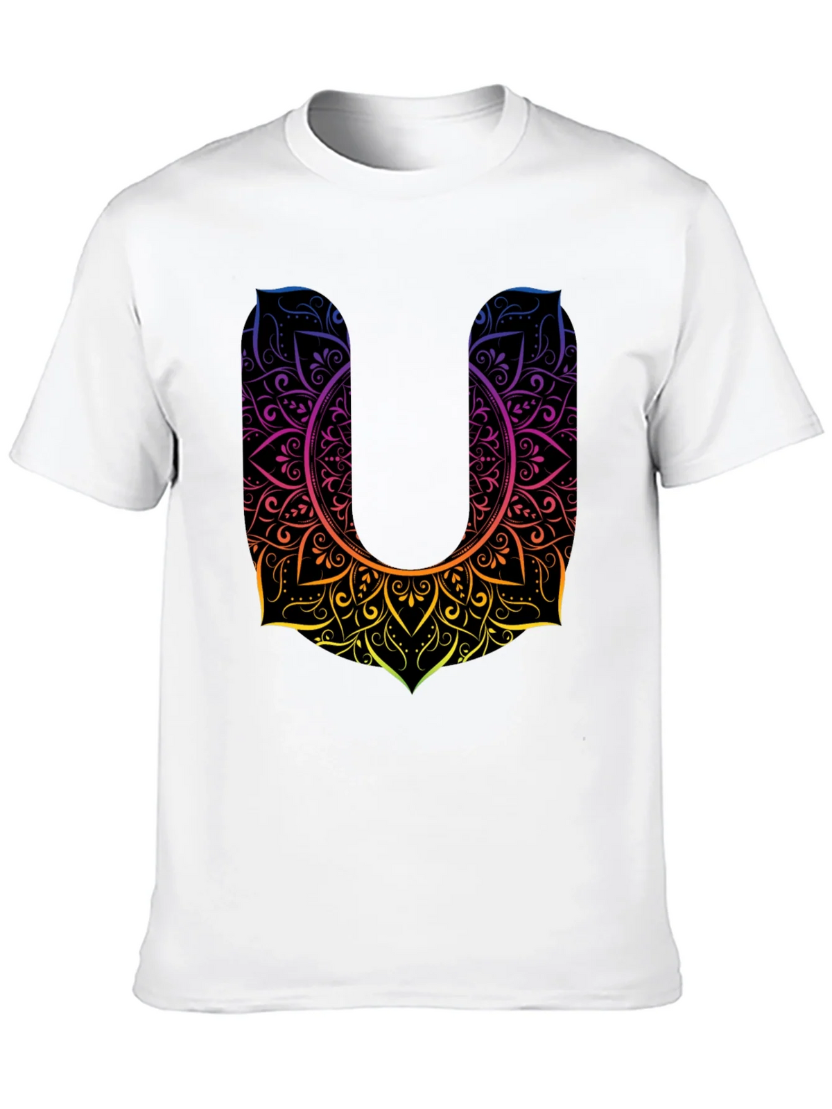 Mandala U Black Tee - Unique Design Casual Style product image 9