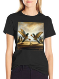 Pigeon Ping Pong Graphic Tee - Unique Bird Art product image 1