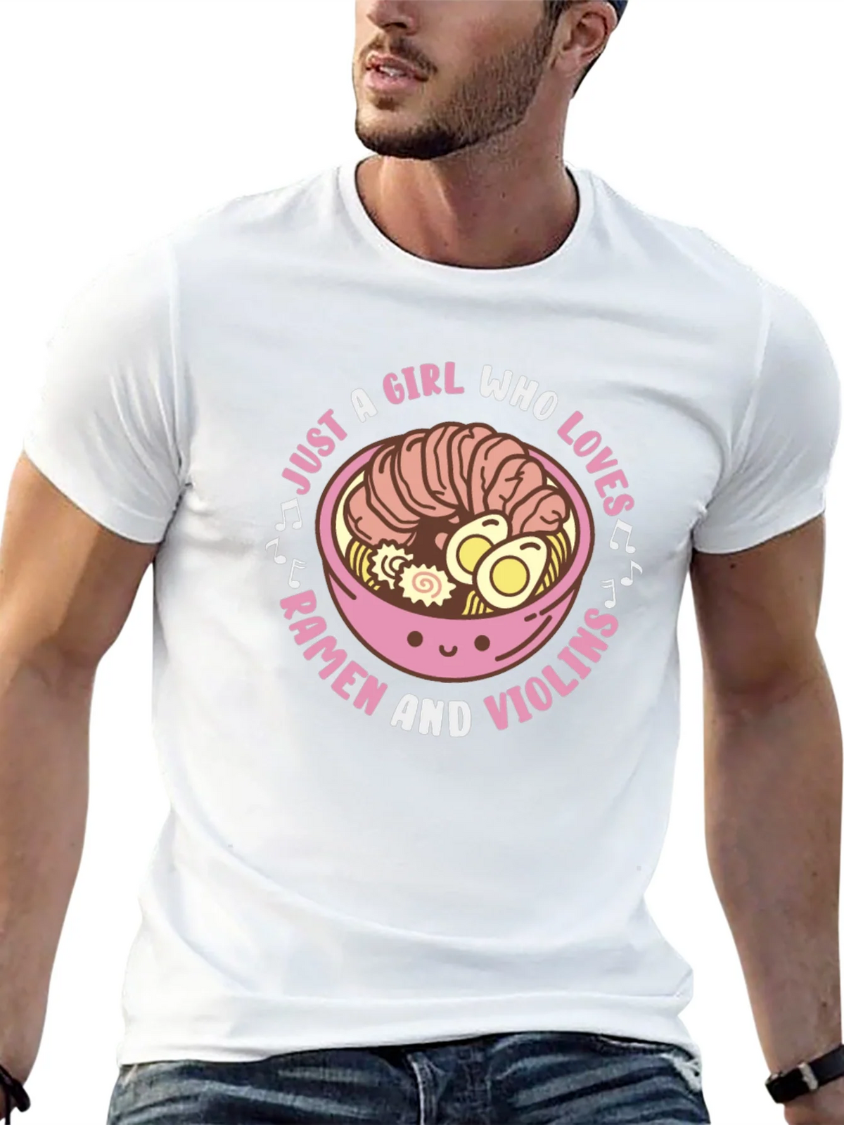 Ramen & Violins Graphic Tee - Just a Girl Who Loves product image 8