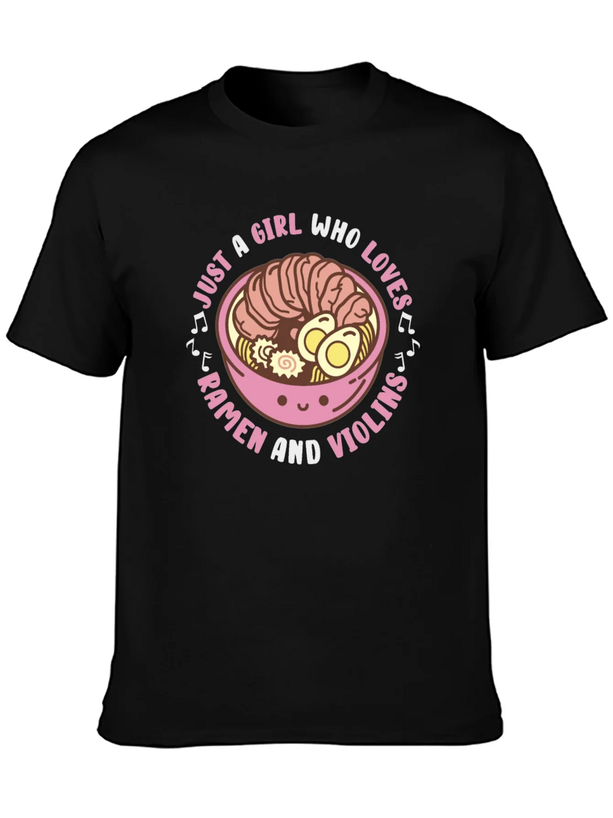 Ramen & Violins Graphic Tee - Just a Girl Who Loves product image 1