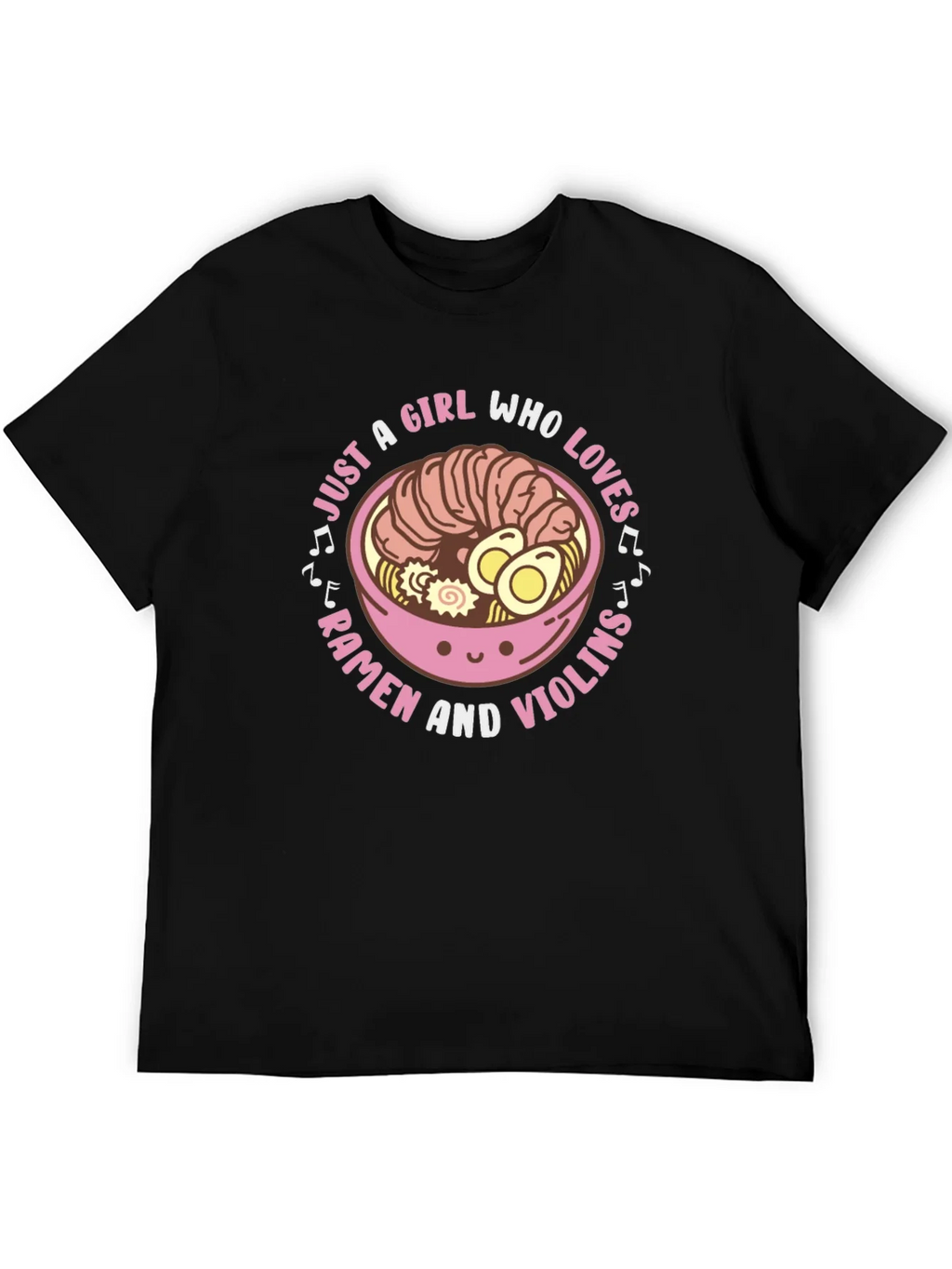 Ramen & Violins Graphic Tee - Just a Girl Who Loves product image 3