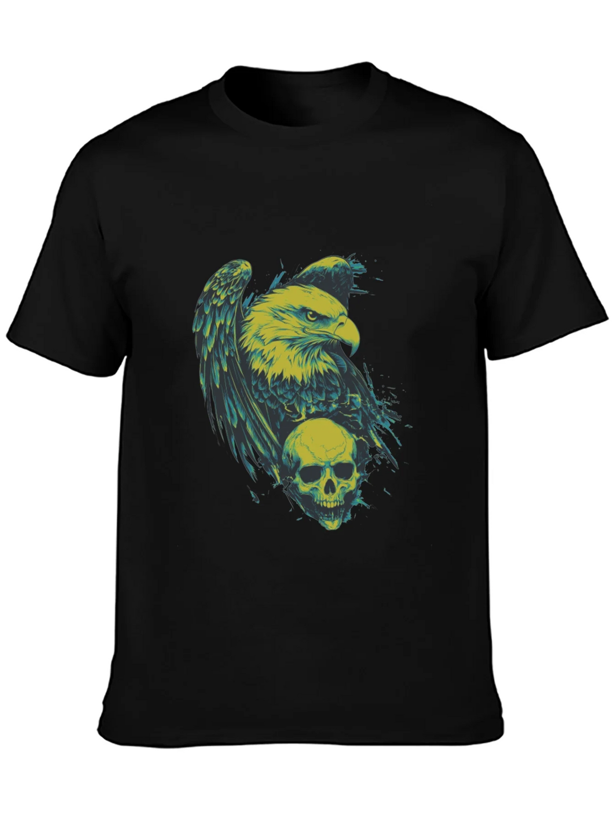 Eagle and Skull Graphic Print T-Shirt product image 3
