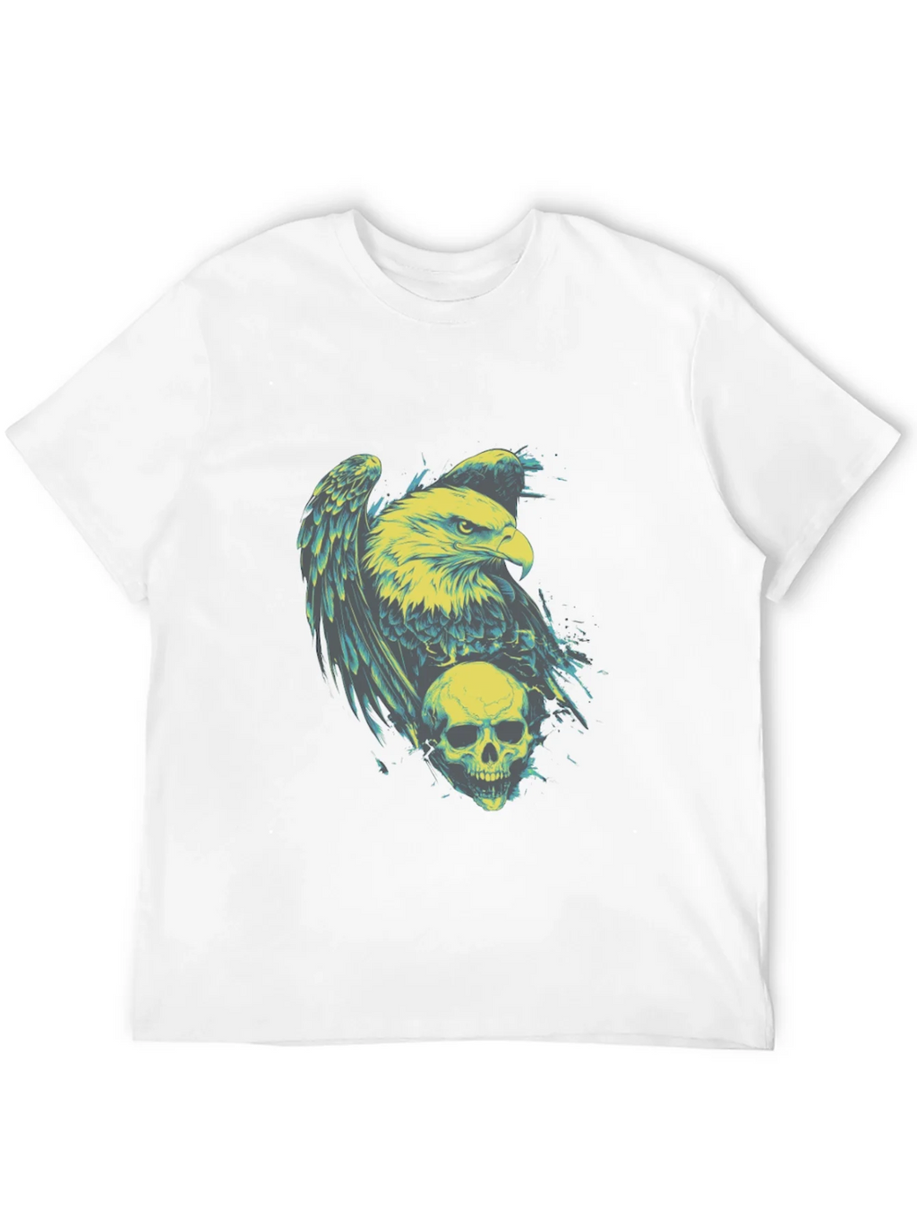 Eagle and Skull Graphic Print T-Shirt product image 9