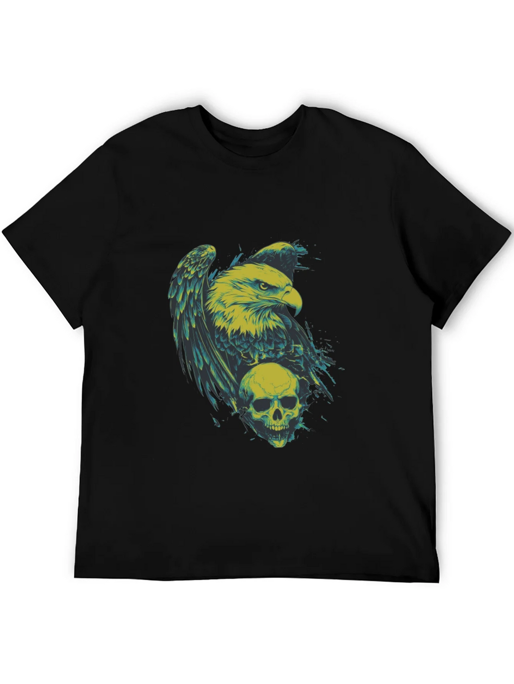 Eagle and Skull Graphic Print T-Shirt product image 5