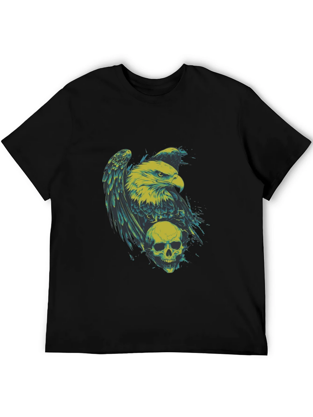 Eagle and Skull Graphic Print T-Shirt product image 5