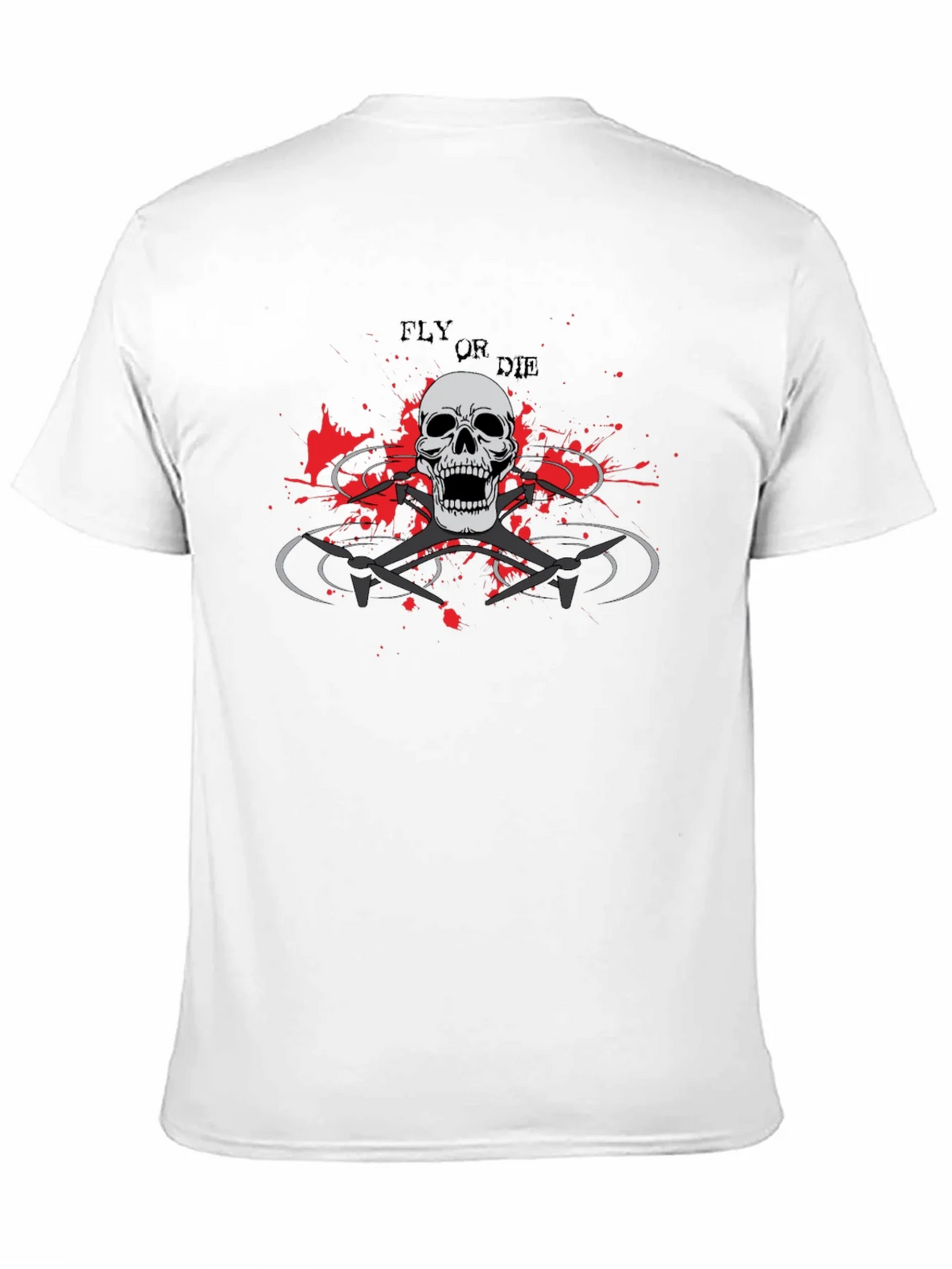 Fly or Die Drone Skull T-Shirt - Edgy Graphic Tee product image 10