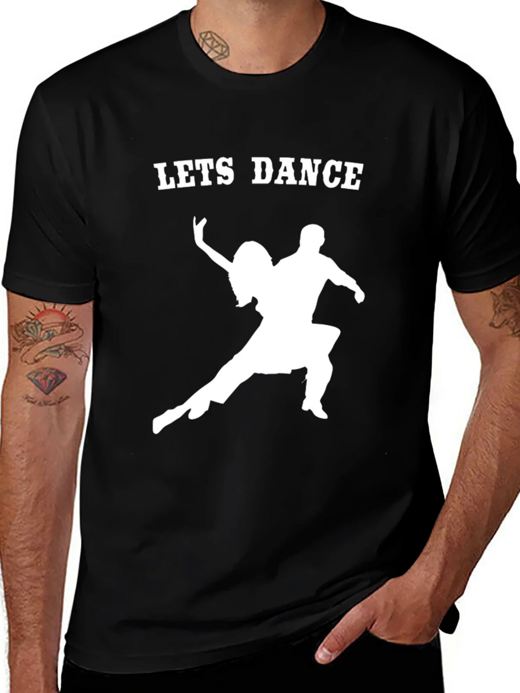 Lets Dance Graphic Tee - Black Cotton Shirt product image 1