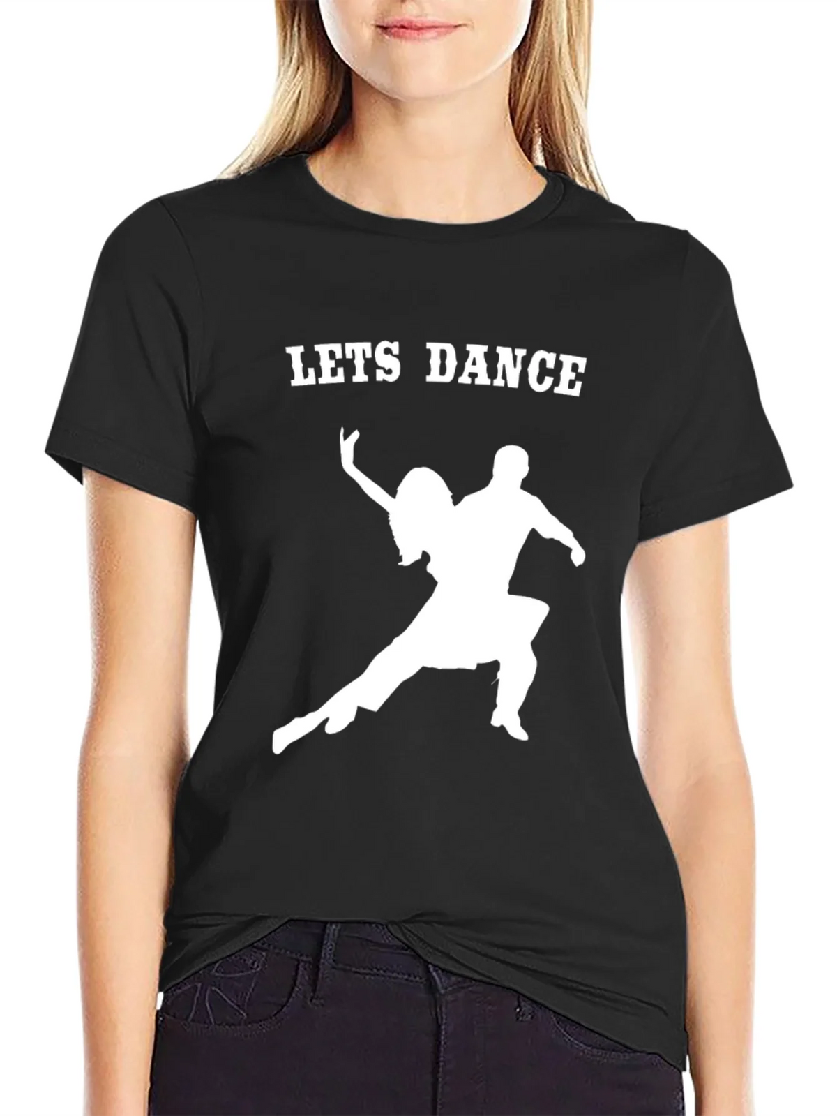 Lets Dance Graphic Tee - Black Cotton Shirt product image 2