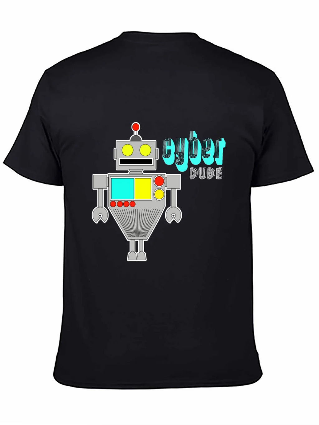 Cyber Dude Robot Graphic Black T-Shirt product image 4