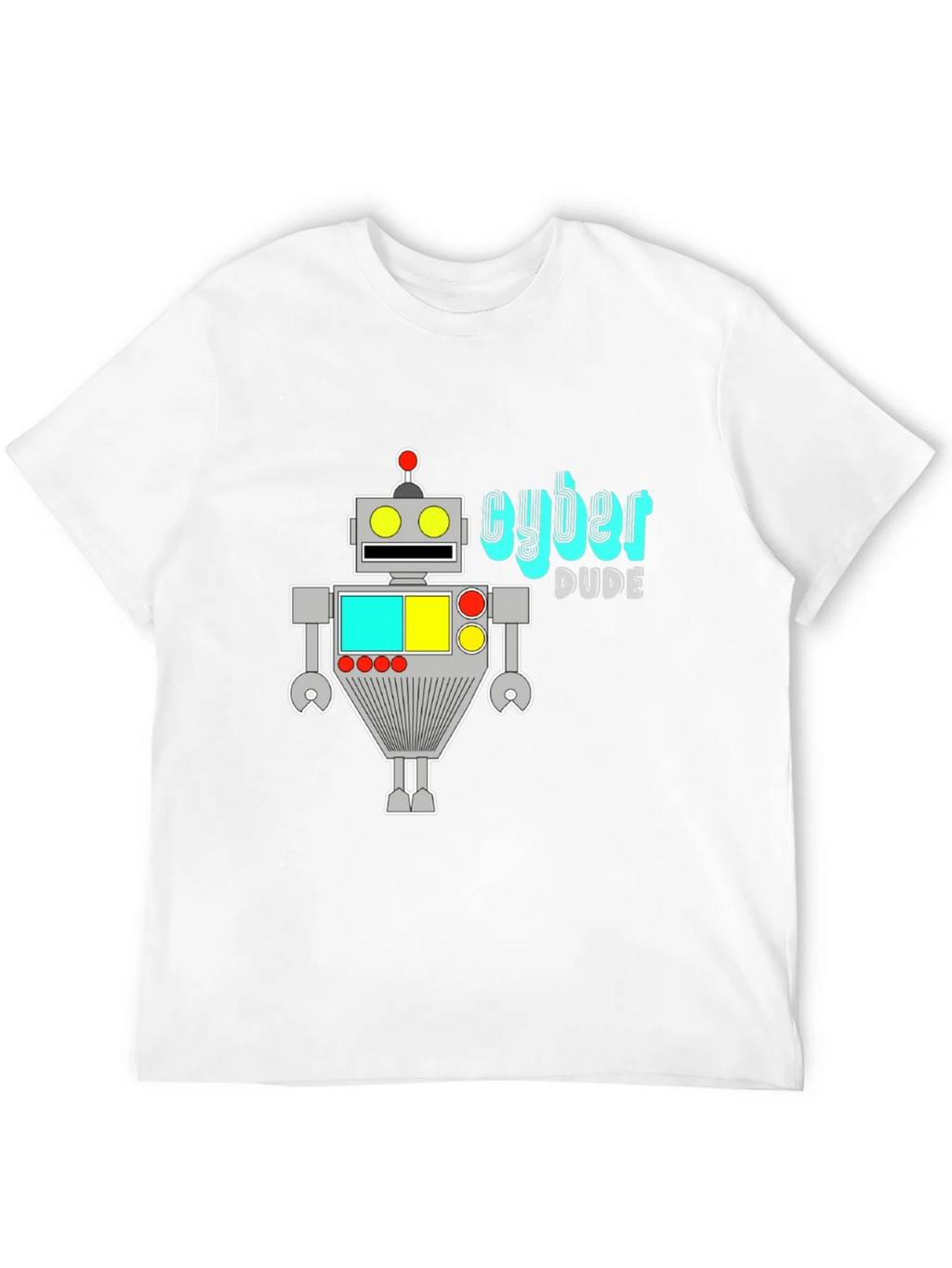 Cyber Dude Robot Graphic Black T-Shirt product image 11