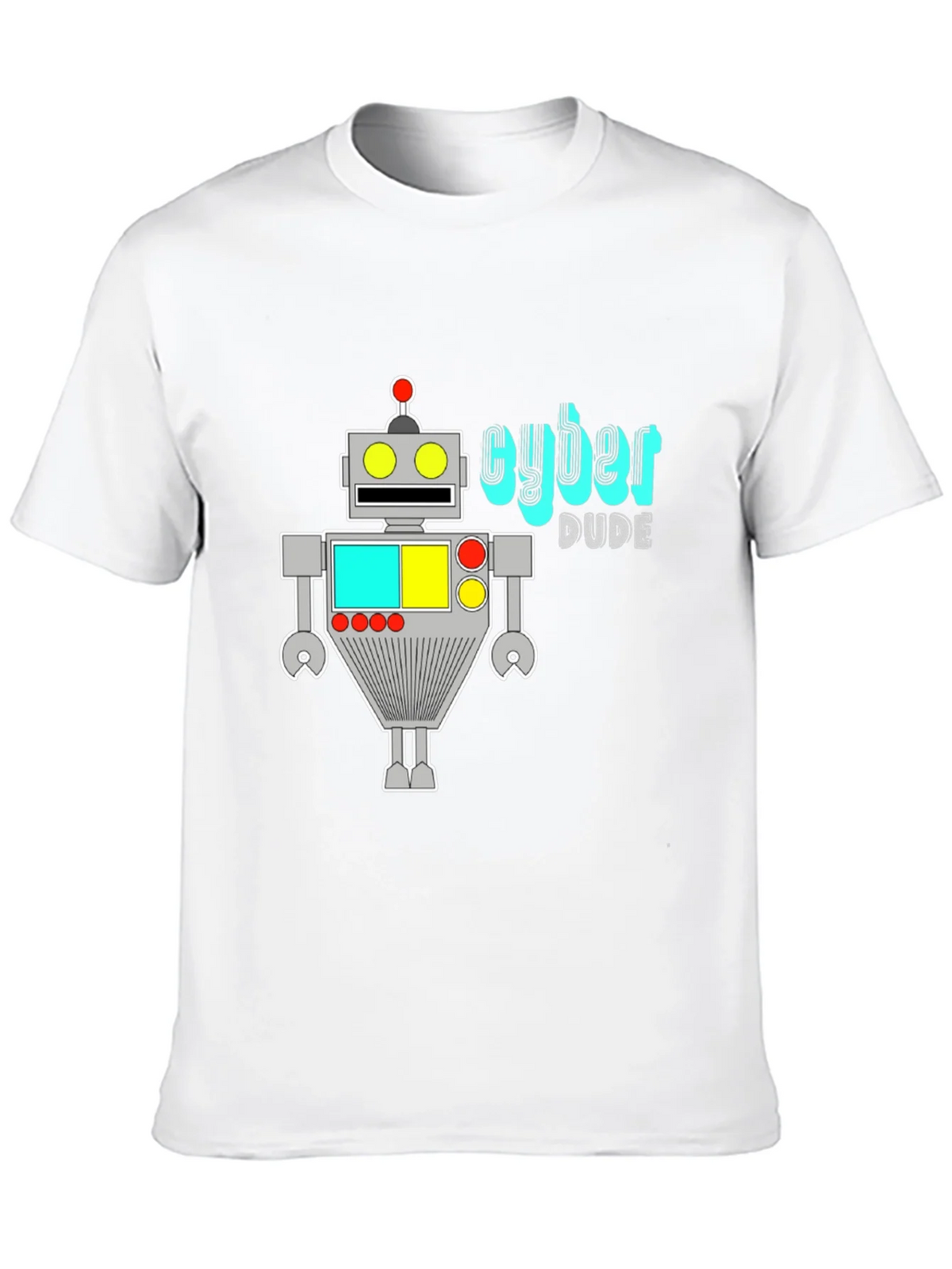 Cyber Dude Robot Graphic Black T-Shirt product image 9