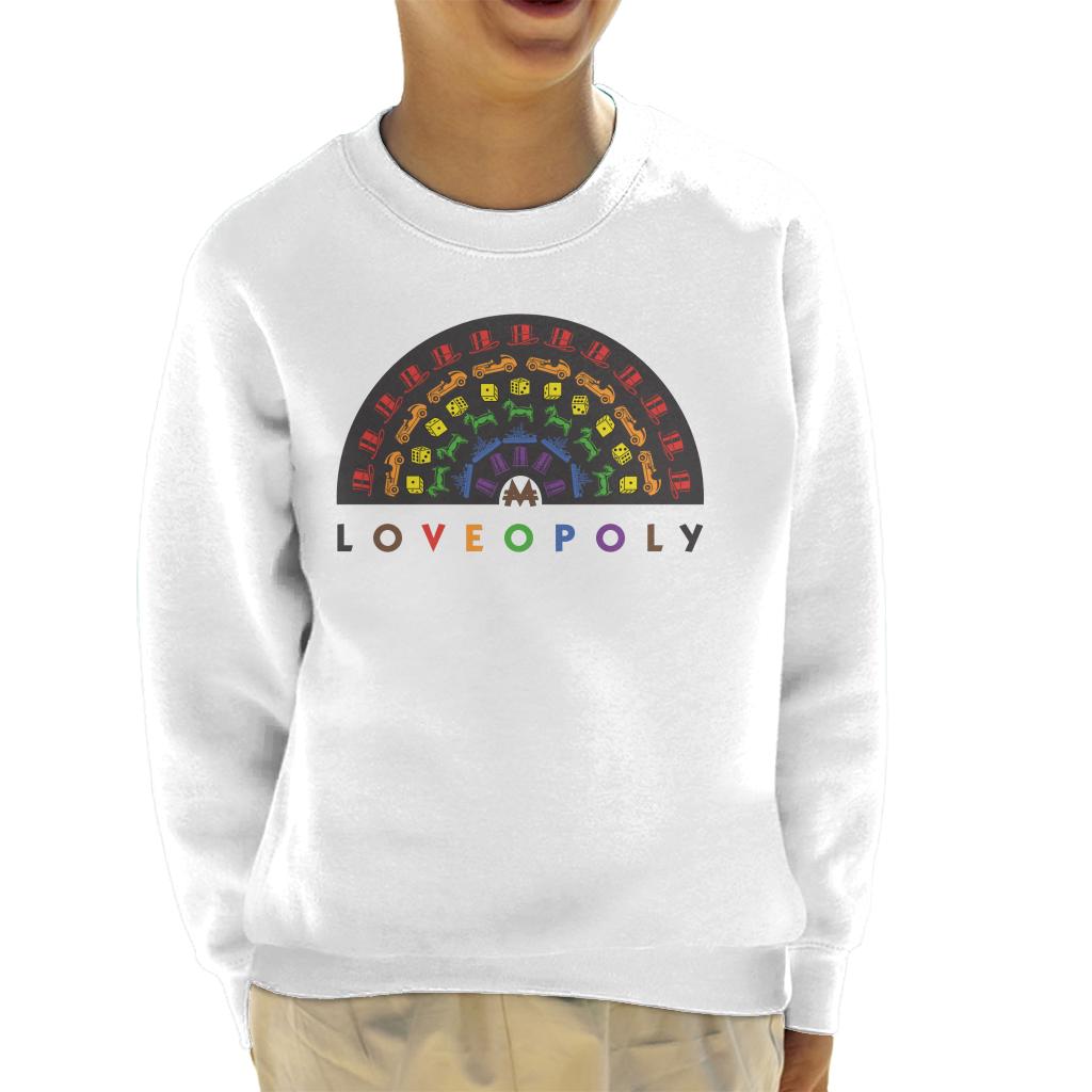 Monopoly Loveopoly Rainbow Character Tokens Kid's Sweatshirt product image 4
