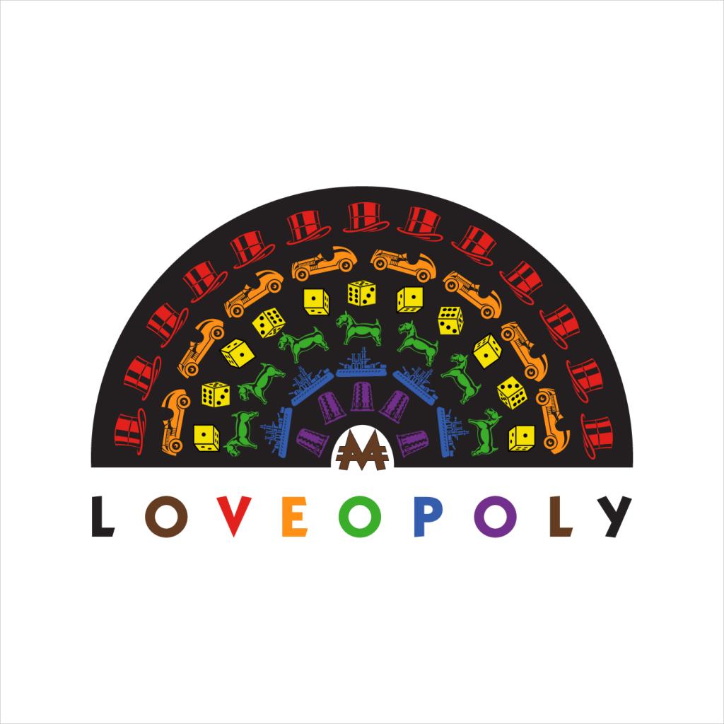 Monopoly Loveopoly Rainbow Character Tokens Men's T-Shirt product image 5