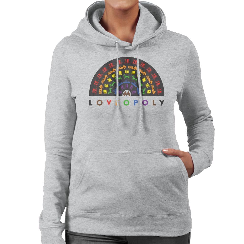 Monopoly Loveopoly Rainbow Character Tokens Women's Hooded product image 1