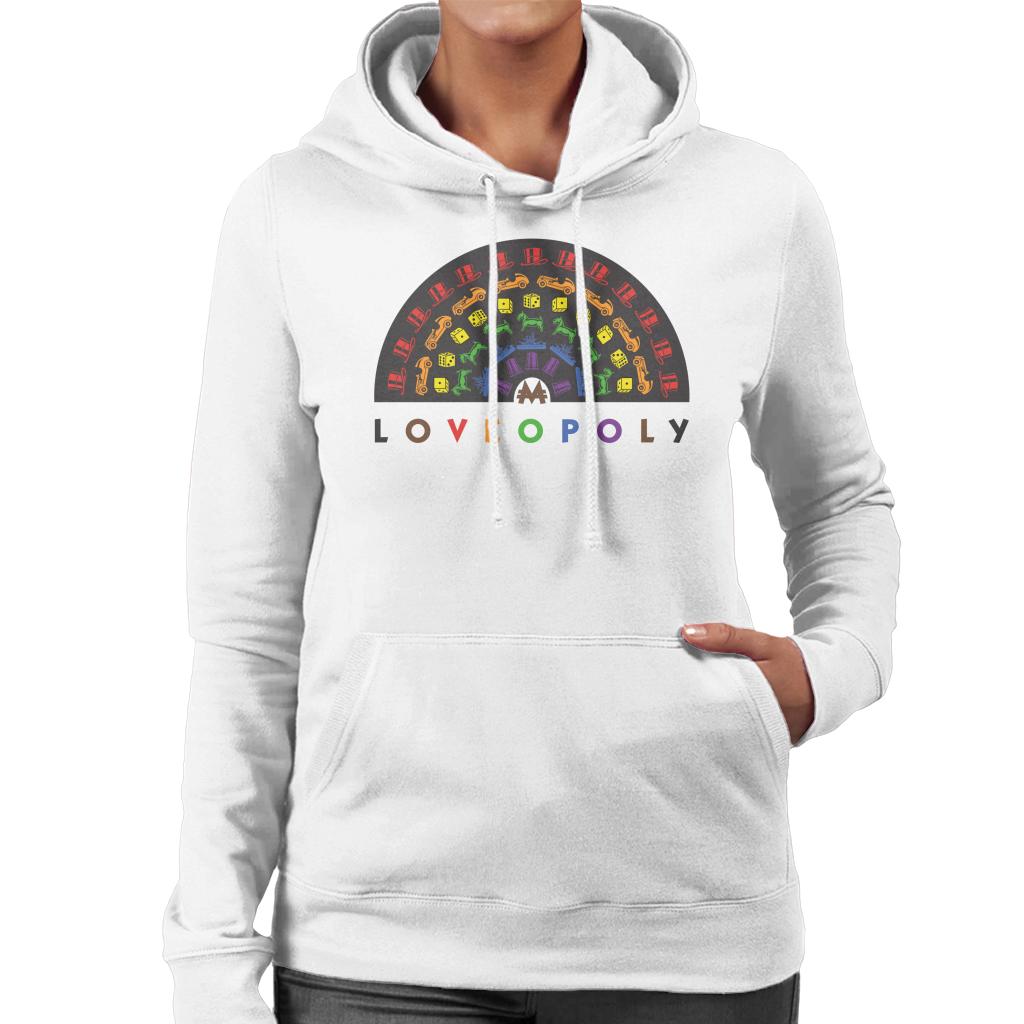 Monopoly Loveopoly Rainbow Character Tokens Women's Hooded product image 4