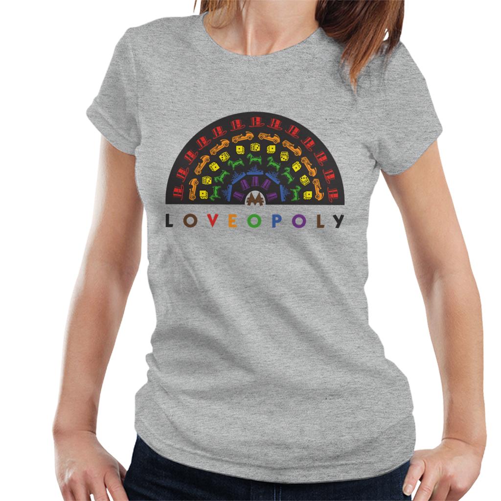 Monopoly Loveopoly Rainbow Character Tokens Women's T-Shirt product image 1