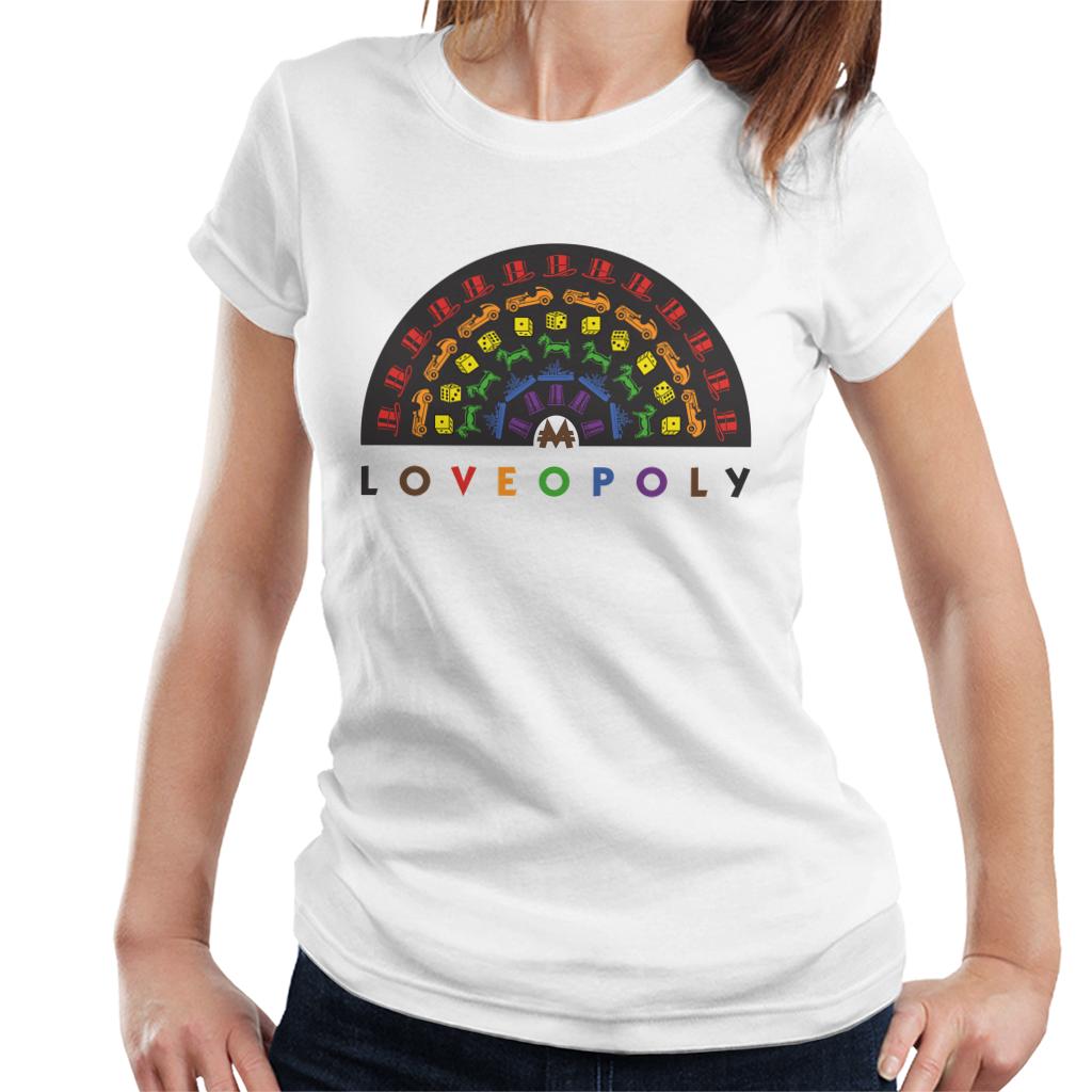 Monopoly Loveopoly Rainbow Character Tokens Women's T-Shirt product image 4