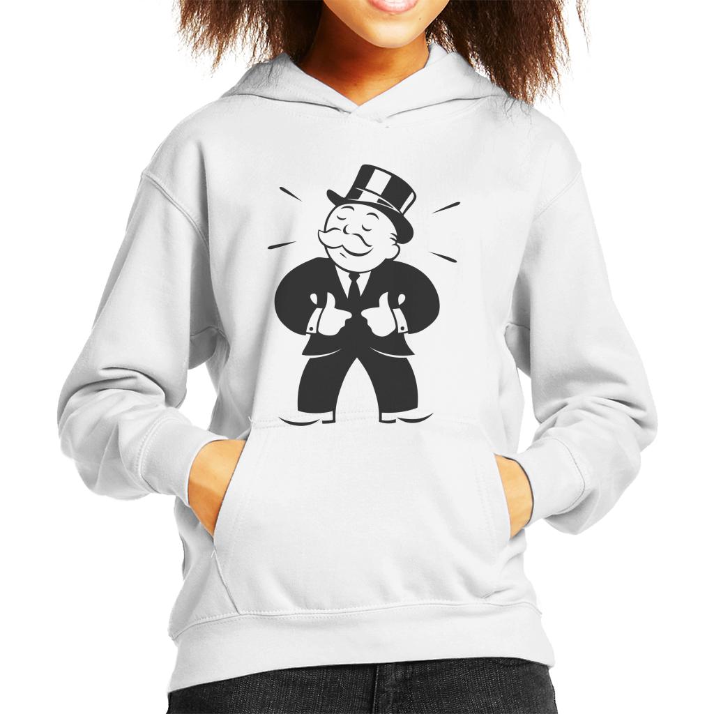 Monopoly Man Thumbs Up Kid's Hooded Sweatshirt product image 4