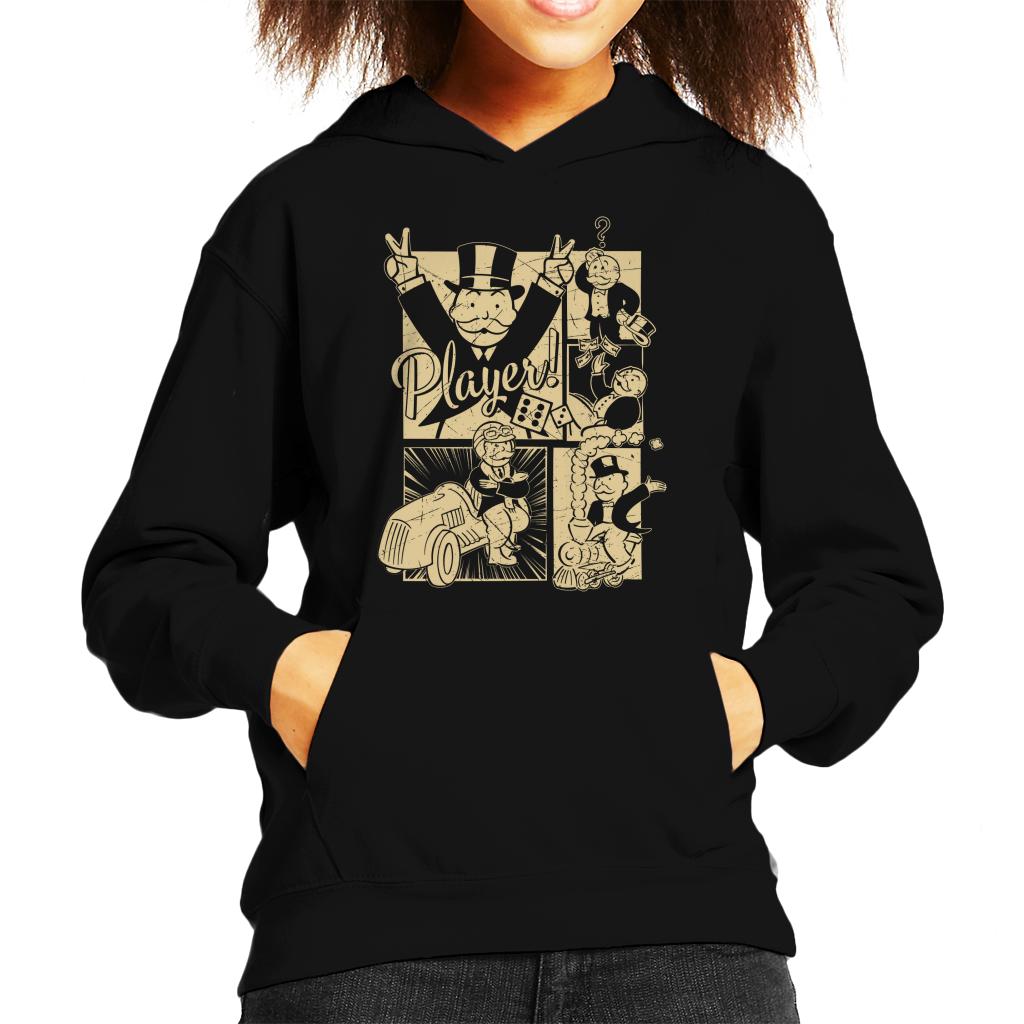 Monopoly Man Player Montage Kid's Hooded Sweatshirt product image 1