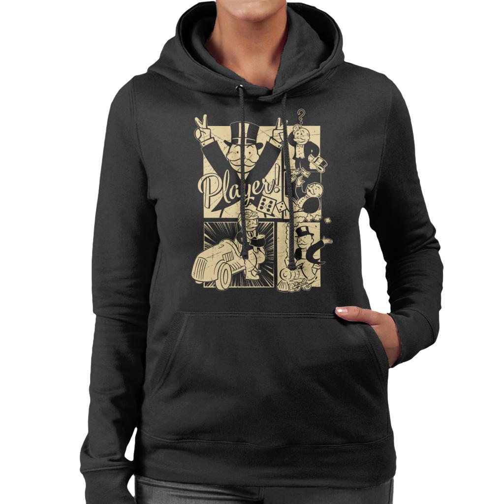 Monopoly Man Player Montage Women's Hooded Sweatshirt product image 1