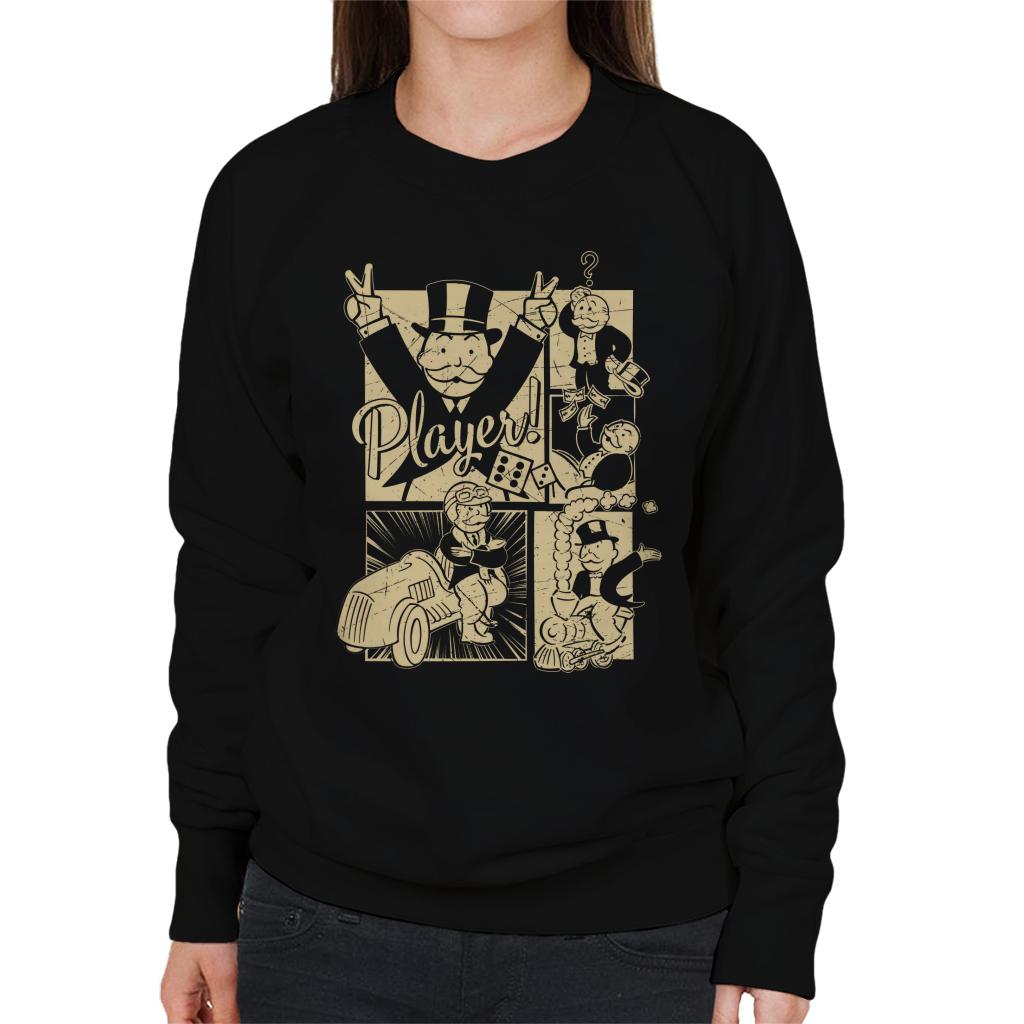 Monopoly Man Player Montage Women's Sweatshirt product image 1
