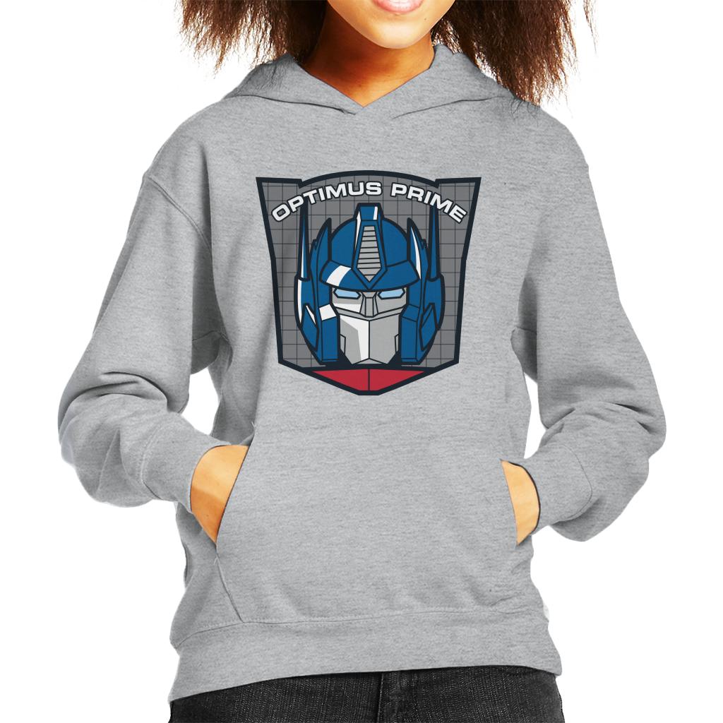 Transformers Optimus Prime Retro Face Badge Kid's Hooded product image 1