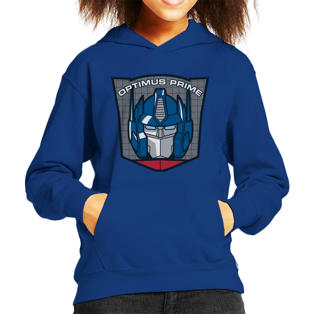 Transformers Optimus Prime Retro Face Badge Kid's Hooded product image 4