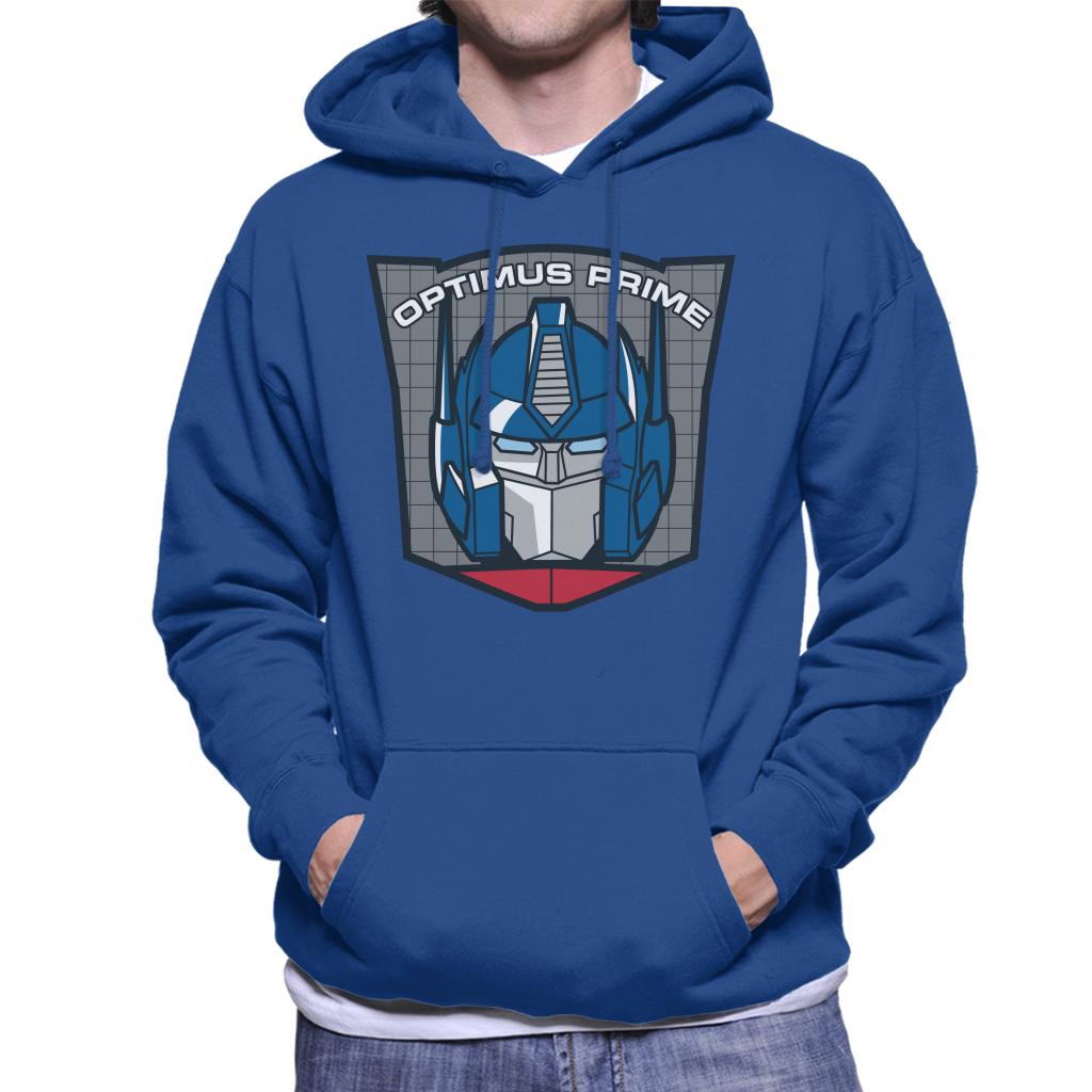 Transformers Optimus Prime Retro Face Badge Men's Hooded product image 6