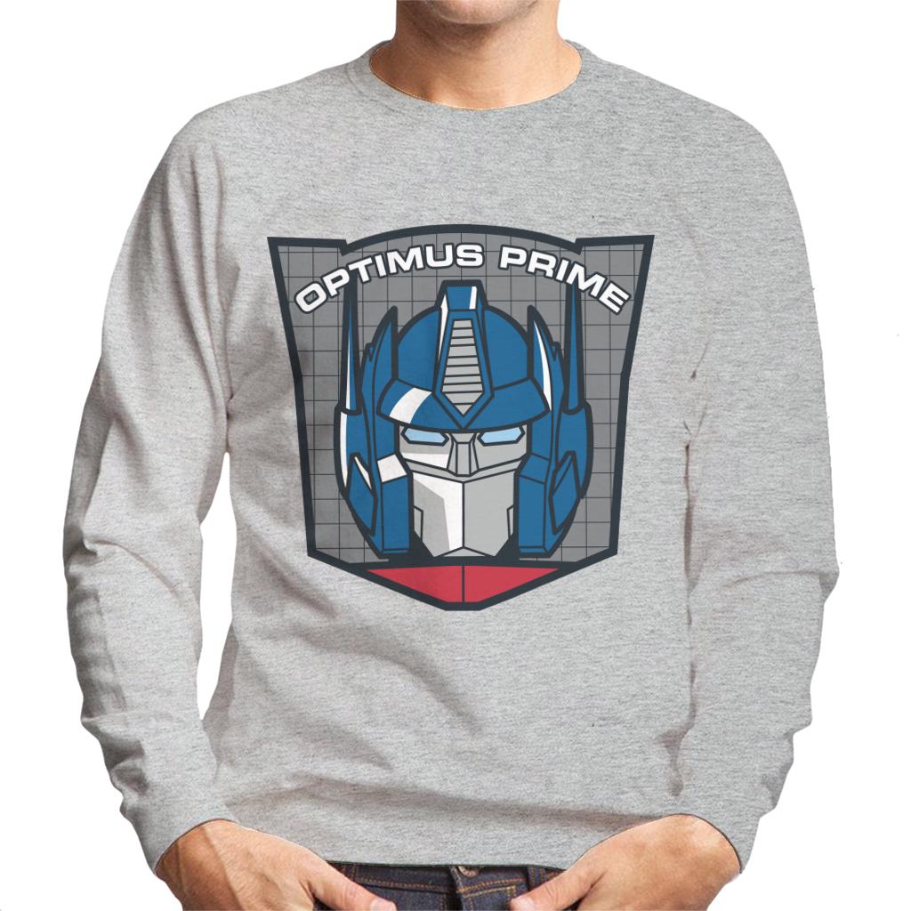 Transformers Optimus Prime Retro Face Badge Men's Sweatshirt product image 1