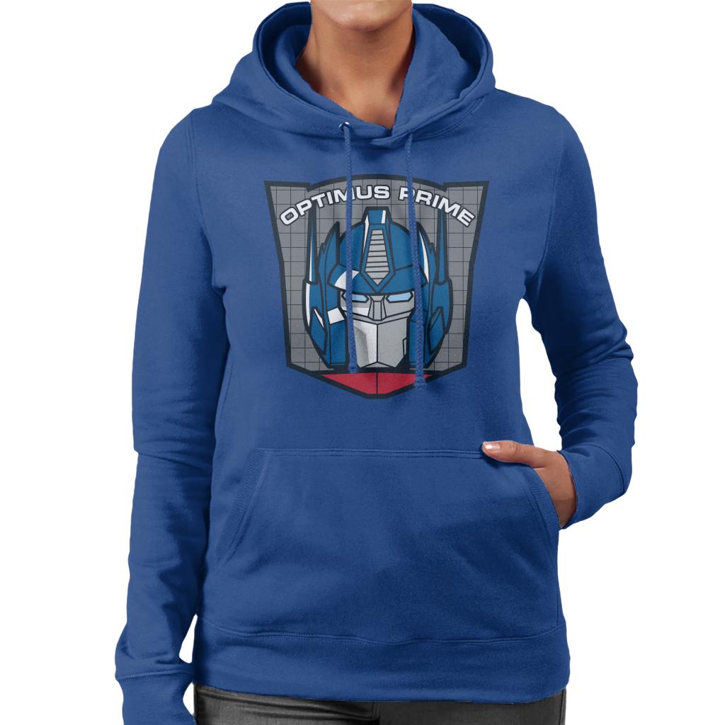 Transformers Optimus Prime Retro Face Badge Women's Hooded product image 6