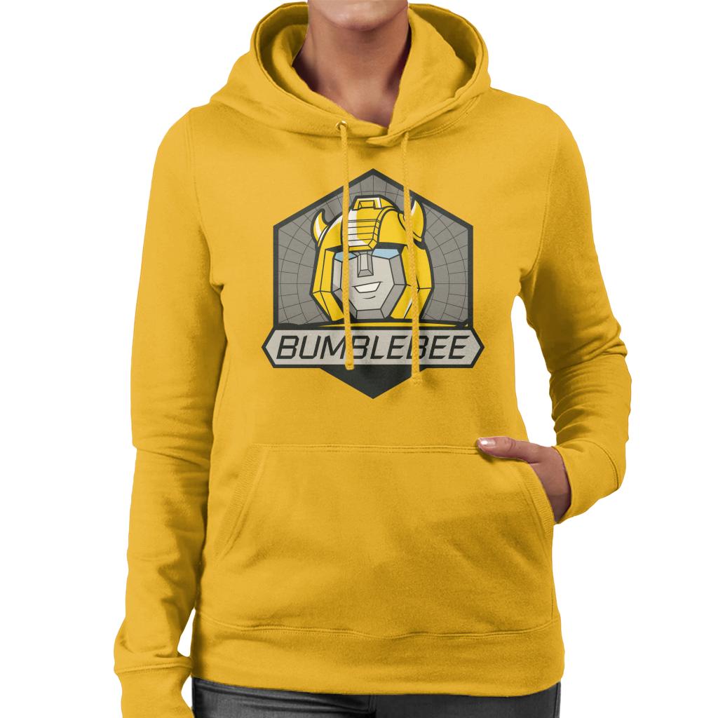 Transformers Bumblebee Retro Face Badge Women's Hooded product image 6