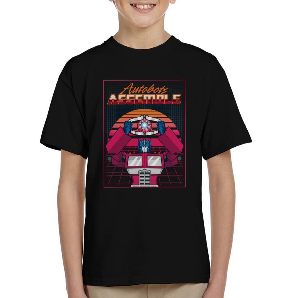 Transformers Autobots Assemble Retrowave Kid's T-Shirt product image 1