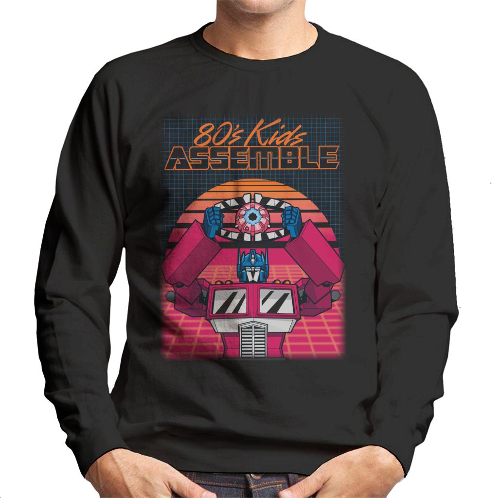 Transformers 80s Kids Assemble Retrowave Men's Sweatshirt product image 1