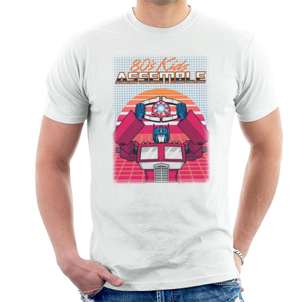 Transformers 80s Kids Assemble Retrowave Men's T-Shirt product image 4